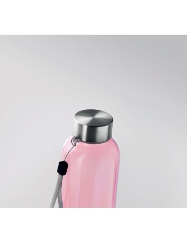 Gourde  anti-fuite personnalisée 500ml - UTAH RPET Matières : PET recyclé Couleurs : rose transparent marquage couleur éclatante