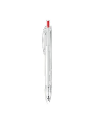 Stylo Bille Éco-responsable en RPET Personnalisé - RPET Matières : PET recyclé Couleurs : rouge marquage couleur éclatante