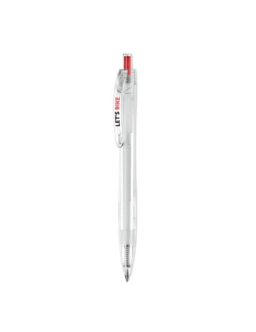 Stylo Bille Éco-responsable en RPET Personnalisé - RPET Matières : PET recyclé Couleurs : rouge objet promo petit budget