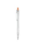 Stylo Bille Éco-responsable en RPET Personnalisé - RPET Matières : PET recyclé Couleurs : orange personnalisable avec votre logo
