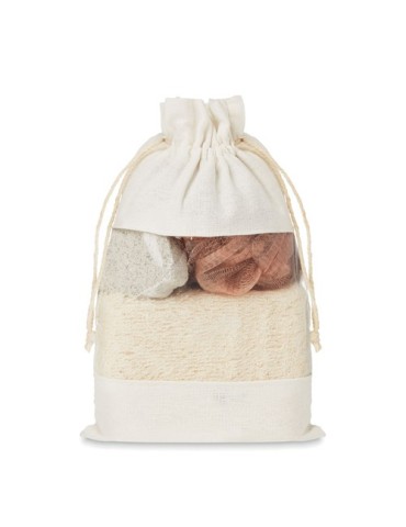 Set de bain pochette coton CUIDA SET