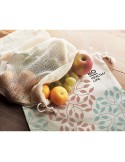 Sac réutilisable en filet de coton  - VEGGIE Matières : coton Couleurs : beige goodies publicitaire événementiel