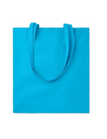 Sac shopping  en coton 180gr/m² - COTTONEL COLOUR Matières : coton Couleurs : turquoise cadeau client original