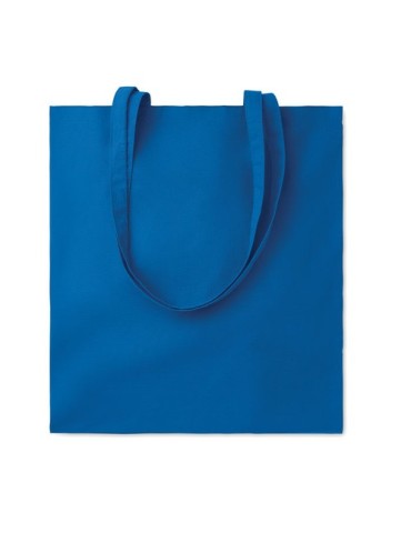 Sac shopping  en coton 180gr/m² - COTTONEL COLOUR Matières : coton Couleurs : bleu royal marquage couleur éclatante