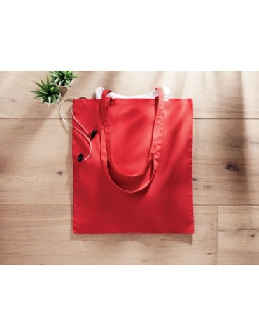 Sac shopping  en coton 180gr/m² - COTTONEL COLOUR Matières : coton Couleurs : rouge personnalisable avec votre logo