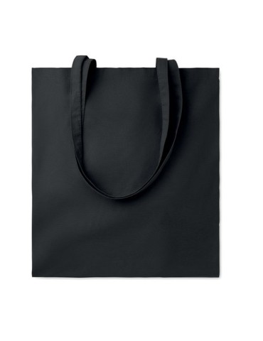 Sac shopping  en coton 180gr/m² - COTTONEL COLOUR Matières : coton Couleurs : noir personnalisation rapide en France