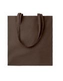 Sac shopping  en coton 180gr/m² - COTTONEL COLOUR Matières : coton Couleurs : chocolat cadeau entreprise pas cher