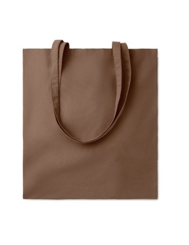 Sac shopping  en coton 180gr/m² - COTTONEL COLOUR Matières : coton Couleurs : terre livraison express 24h 48h
