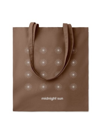 Sac shopping  en coton 180gr/m² - COTTONEL COLOUR Matières : coton Couleurs : terre livraison express 24h 48h