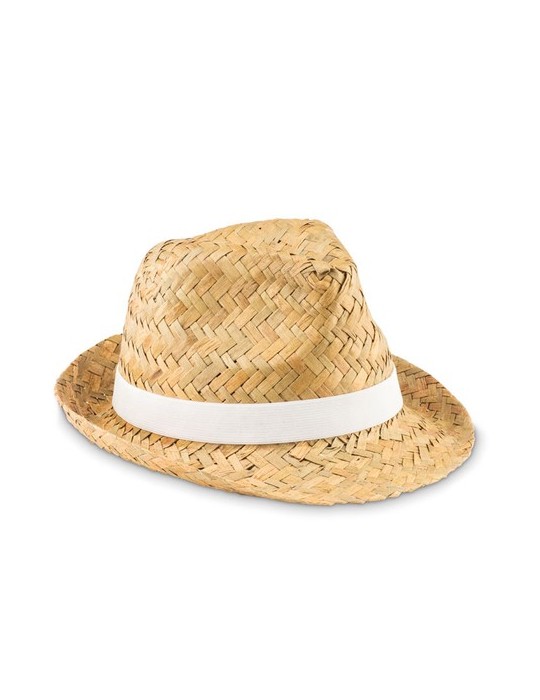 Chapeau en paille naturelle personnalisé pas cher MONTEVIDEO