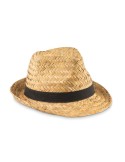 Chapeau en paille naturelle personnalisé pas cher MONTEVIDEO personnalisable avec votre logo
