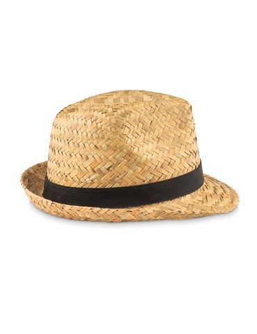 Chapeau en paille naturelle personnalisé pas cher MONTEVIDEO goodies publicitaire événementiel