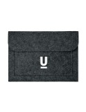 Pochette en Feutre Personnalisée Pratique et Élégante - POUCHLO Matières : PET recyclé Couleurs : pierre impression haute défini