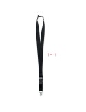 Lanyard Personnalisé 25mm avec Crochet Métallique WIDE LANY Couleurs : noir Matières : POM (acétal) personnalisation rapide en F
