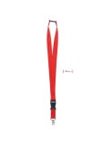 Lanyard Personnalisé 25mm avec Crochet Métallique WIDE LANY Couleurs : rouge Matières : POM (acétal) objet promotionnel éco-resp