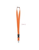 Lanyard Personnalisé 25mm avec Crochet Métallique WIDE LANY Couleurs : orange Matières : POM (acétal) goodies publicitaire événe