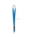 Lanyard Personnalisé 25mm avec Crochet Métallique WIDE LANY Couleurs : bleu royal Matières : POM (acétal) personnalisable avec v