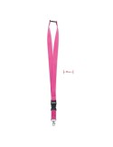 Lanyard Personnalisé 25mm avec Crochet Métallique WIDE LANY Couleurs : fuchsia Matières : POM (acétal) marquage laser ultra préc