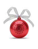 Haut-parleur Éco-responsable de Noël Personnalisé Objet Publicitaire - JINGLE BALL Matières : ABS Couleurs : rouge