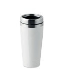 Tasse de voyage double paroi personnalisée  - RODEO COLOUR Matières : acier inoxydable Couleurs : blanc marquage laser ultra pré
