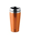 Tasse de voyage double paroi personnalisée  - RODEO COLOUR Matières : acier inoxydable Couleurs : orange impression haute défini