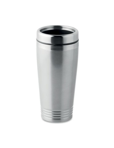 Tasse de voyage double paroi personnalisée  - RODEO COLOUR Matières : acier inoxydable Couleurs : argenté mat cadeau entreprise 