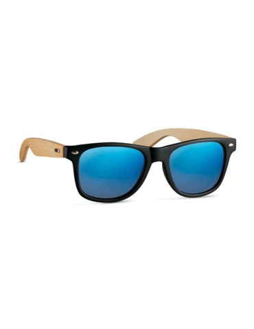 Lunettes de soleil s en bambou - CALIFORNIA TOUCH Matières : Polycarbonate (PC) Couleurs : bleu goodies publicitaire événementie