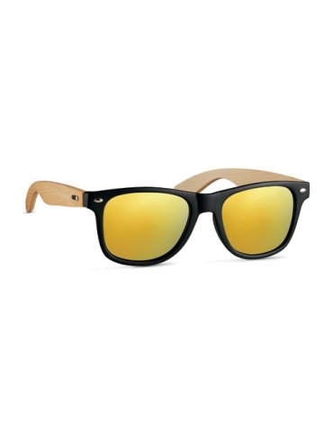 Lunettes de soleil s en bambou - CALIFORNIA TOUCH Matières : Polycarbonate (PC) Couleurs : jaune impression haute définition