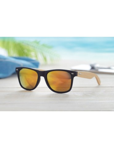 Lunettes de soleil s en bambou - CALIFORNIA TOUCH Matières : Polycarbonate (PC) Couleurs : jaune livraison express 24h 48h