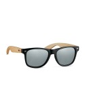 Lunettes de soleil s en bambou - CALIFORNIA TOUCH Matières : Polycarbonate (PC) Couleurs : argenté brillant marquage laser ultra
