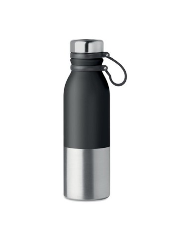 Bouteille isotherme double paroi 600ml personnalisée - ICELAND Matières : acier inoxydable Couleurs : noir