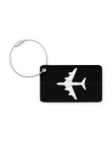 Étiquette à bagage en aluminium personnalisée - FLY TAG Matières : aluminium Couleurs : noir goodies publicitaire événementiel