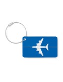 Étiquette à bagage en aluminium personnalisée - FLY TAG Matières : aluminium Couleurs : bleu royal marquage laser ultra précis