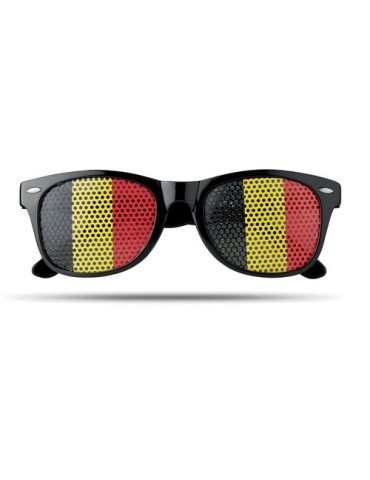 Lunettes de supporter personnalisées élégantes et festives FLAG FUN Matières : Polycarbonate (PC) Couleurs : noir personnalisati