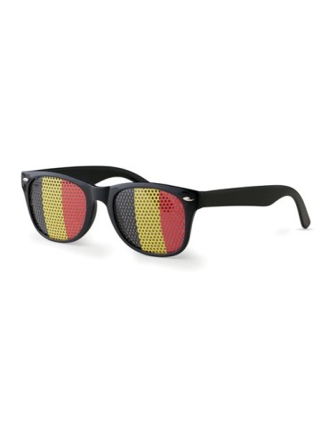 Lunettes de supporter personnalisées élégantes et festives FLAG FUN Matières : Polycarbonate (PC) Couleurs : noir personnalisati