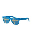 Lunettes de supporter personnalisées élégantes et festives FLAG FUN Matières : Polycarbonate (PC) Couleurs : bleu cadeau entrepr