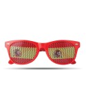 Lunettes de supporter personnalisées élégantes et festives FLAG FUN Matières : Polycarbonate (PC) Couleurs : rouge cadeau collab