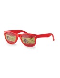 Lunettes de supporter personnalisées élégantes et festives FLAG FUN Matières : Polycarbonate (PC) Couleurs : rouge cadeau affair