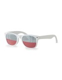 Lunettes de supporter personnalisées élégantes et festives FLAG FUN Matières : Polycarbonate (PC) Couleurs : blanc personnalisab