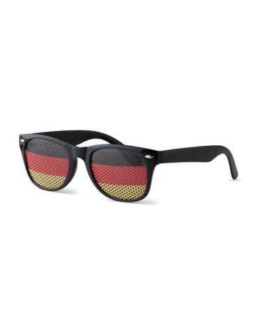 Lunettes de supporter personnalisées élégantes et festives FLAG FUN Matières : Polycarbonate (PC) Couleurs : jaune goodies publi