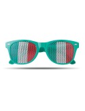 Lunettes de supporter personnalisées élégantes et festives FLAG FUN Matières : Polycarbonate (PC) Couleurs : vert marquage laser
