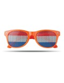 Lunettes de supporter personnalisées élégantes et festives FLAG FUN Matières : Polycarbonate (PC) Couleurs : orange impression h