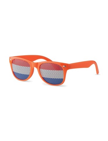 Lunettes de supporter personnalisées élégantes et festives FLAG FUN Matières : Polycarbonate (PC) Couleurs : orange goodies pers