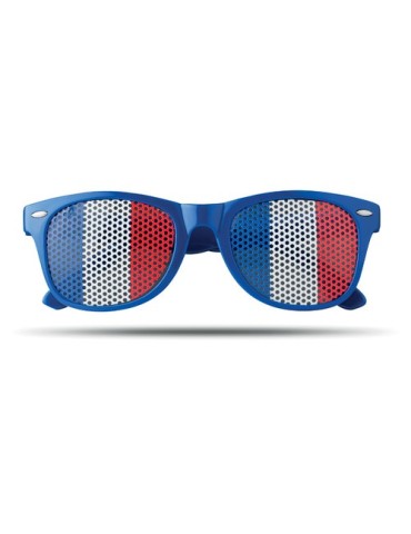 Lunettes de supporter personnalisées élégantes et festives FLAG FUN Matières : Polycarbonate (PC) Couleurs : bleu royal goodies 