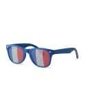 Lunettes de supporter personnalisées élégantes et festives FLAG FUN Matières : Polycarbonate (PC) Couleurs : bleu royal objet pu