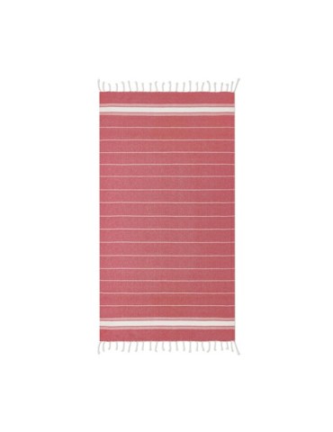 Serviette de plage en coton personnalisée MALIBU Matières : coton Couleurs : rouge goodies publicitaire événementiel