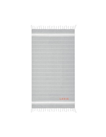 Serviette de plage en coton personnalisée MALIBU Matières : coton Couleurs : gris goodies entreprise design
