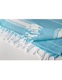 Serviette de plage en coton personnalisée MALIBU Matières : coton Couleurs : turquoise cadeau client original
