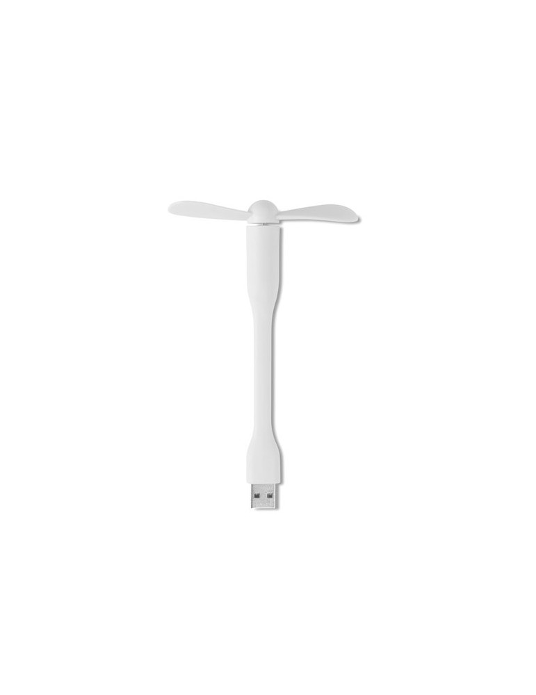 Ventilateur Portable USB Pratique et Design - TATSUMAKI Matières : PVC Couleurs : blanc personnalisable avec votre logo