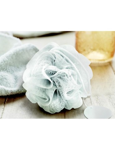 Éponge de Bain Personnalisée Fleur de Douche PUF Matières : polyéthylène (PE) Couleurs : blanc cadeau entreprise pas cher